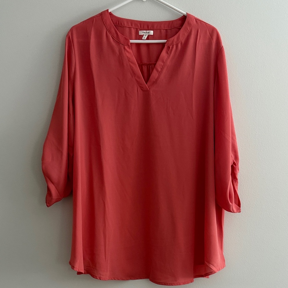 Maurices Coral V-Neck Blouse